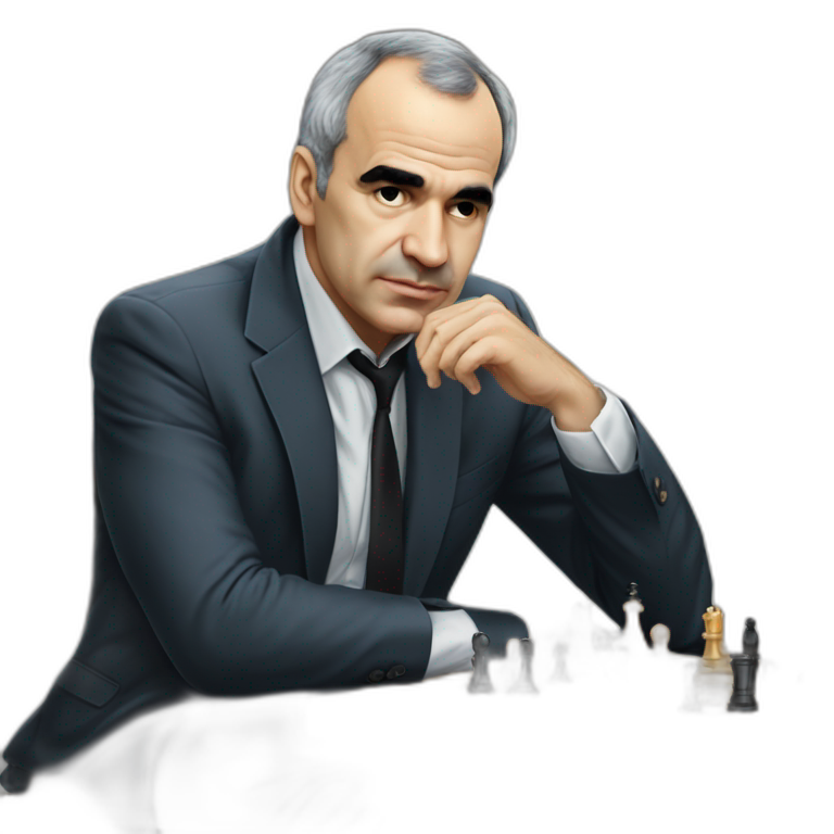 Garry Kasparov play chess over the board emoji