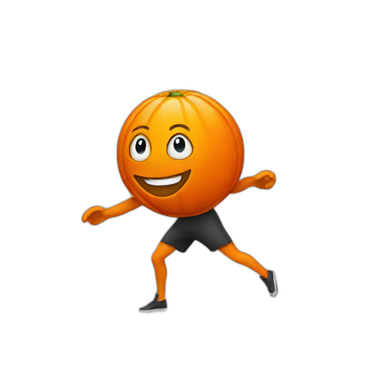 dancing orange ball emoji