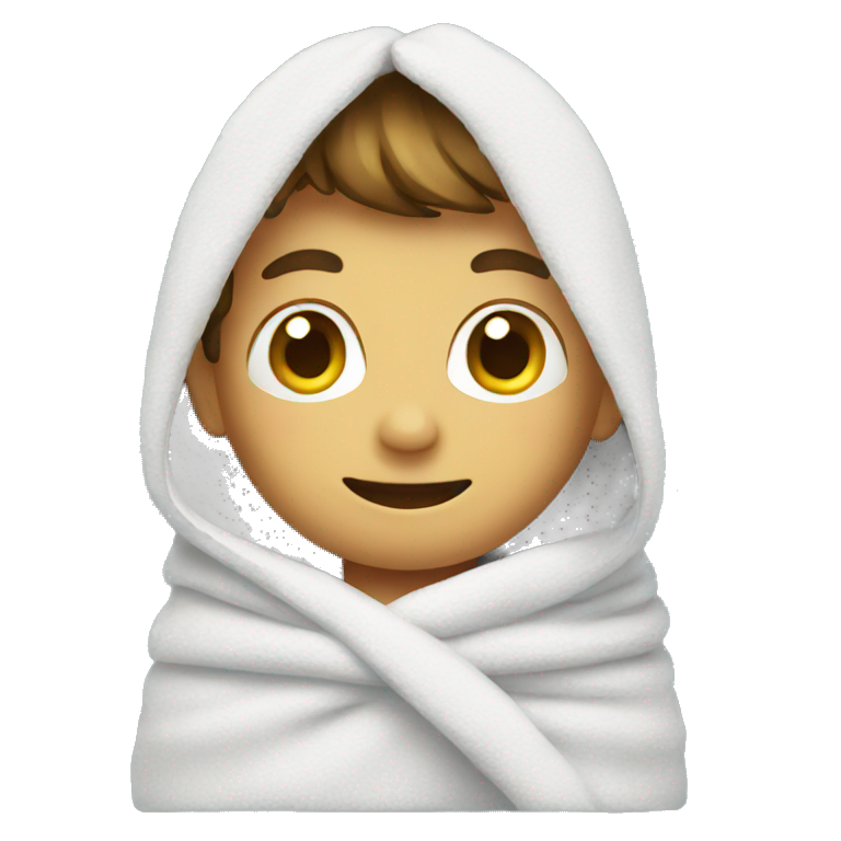 A boy with towel  emoji