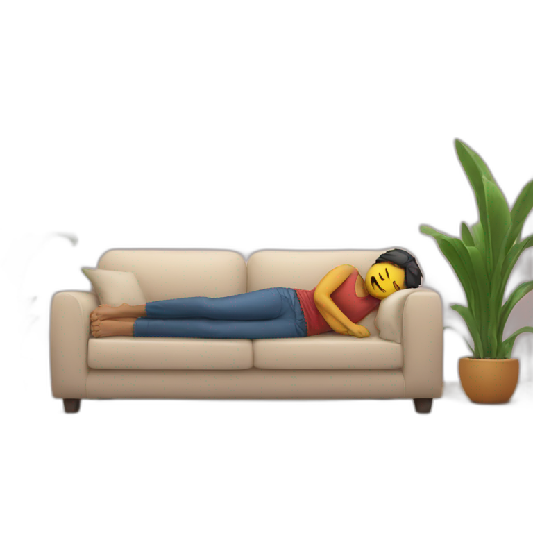 Sleeping on couch emoji