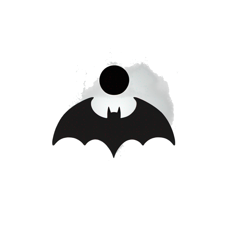 Minimal Bat signal sign emoji
