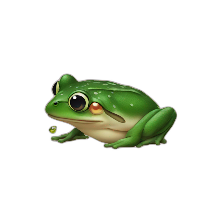 michael jackson kissing frog emoji