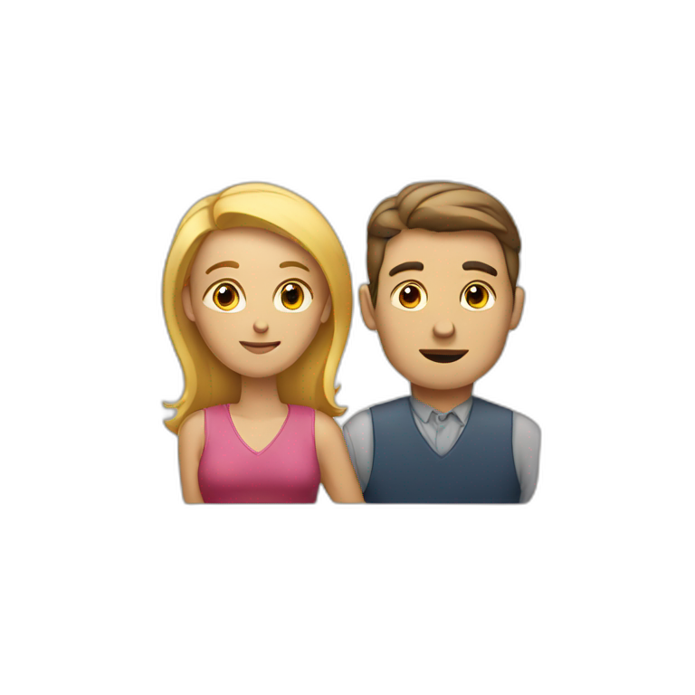 man and woman thinking emoji