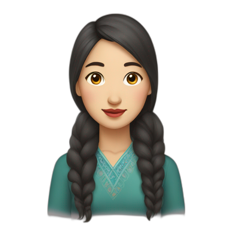 kazakh woman illustrator emoji