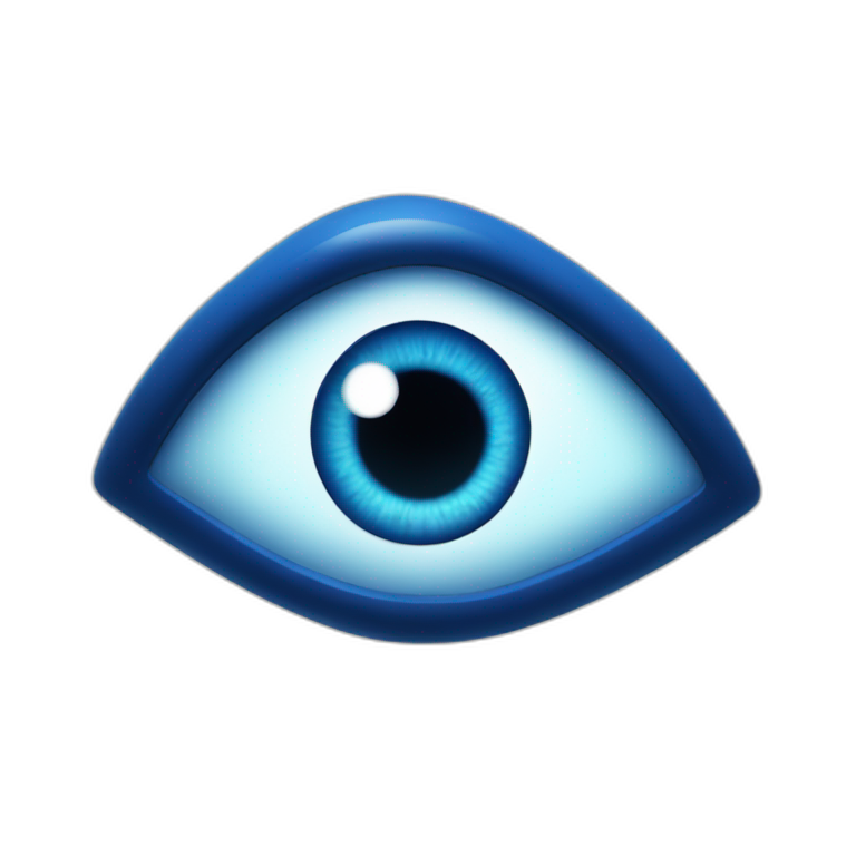 Evil Eye blue emoji