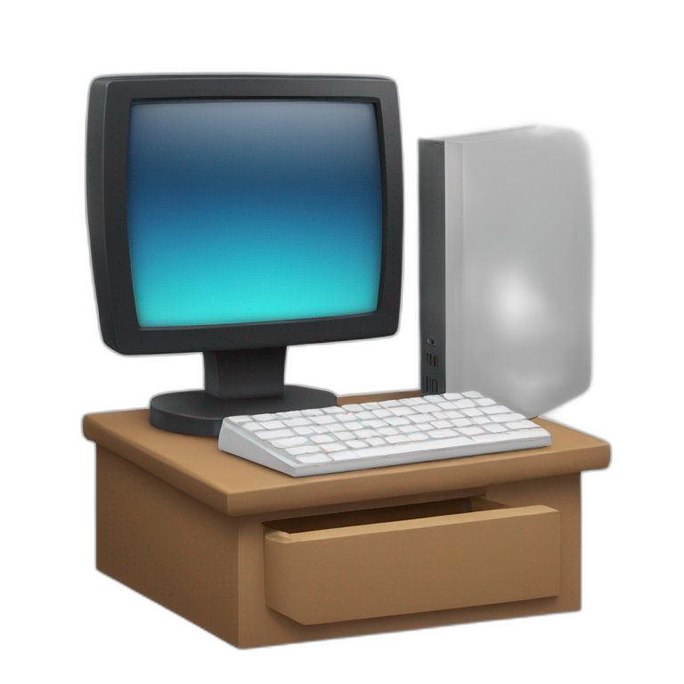 modern computer with book on the screen emoji