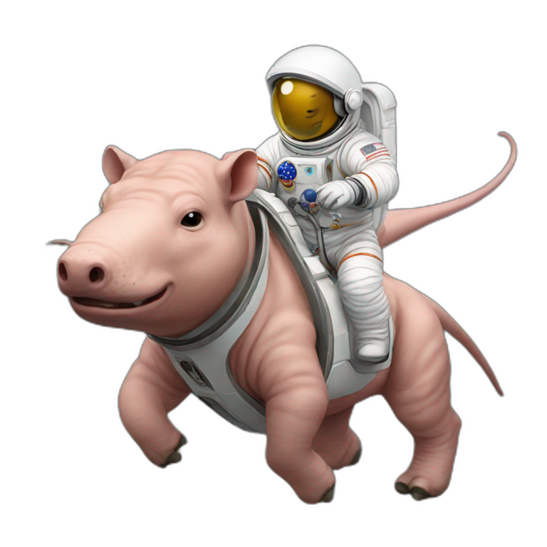An Astronaut Riding A Babirusa emoji