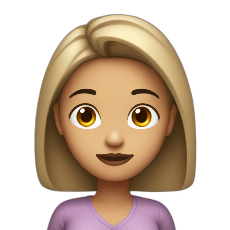 Woman Shrugging Medium Skin Tone with black hair emoji