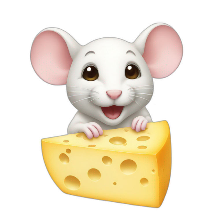 Mouse eat cheese emoji