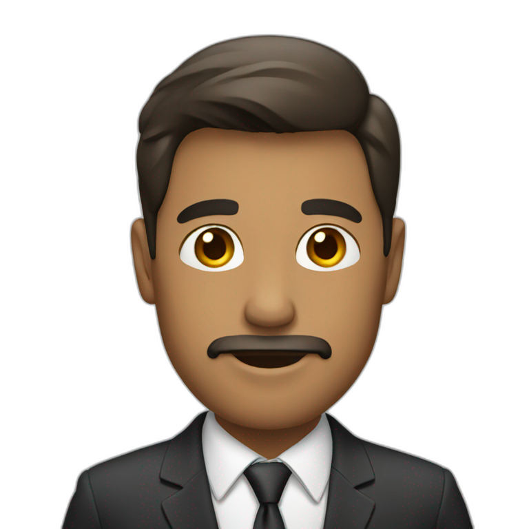 a man wearing a suit emoji
