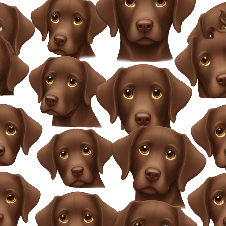 chocolate Labrador retriever emoji