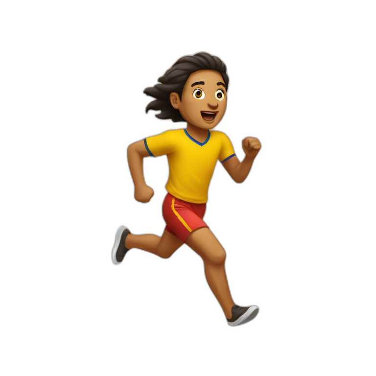 colombian guay running away from lions emoji