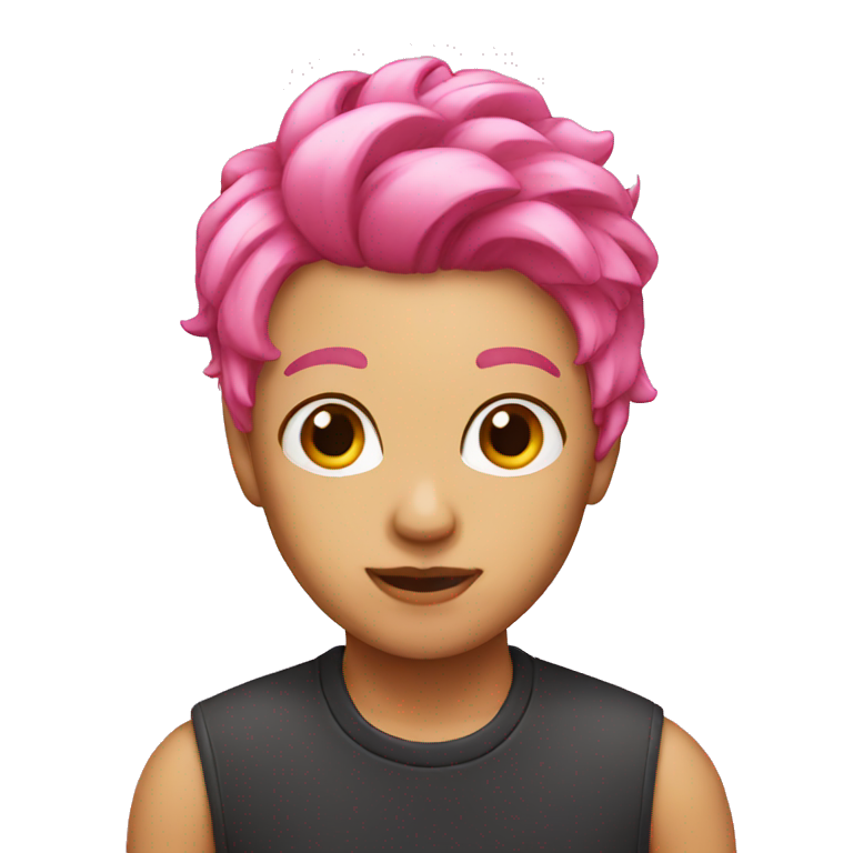 Pink hair emoji