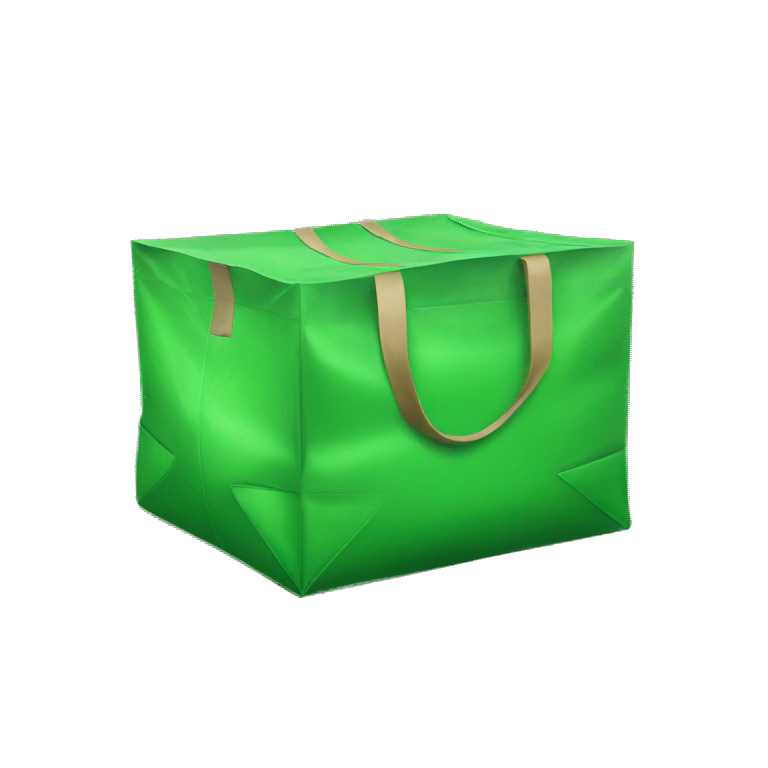 green delivery bag emoji