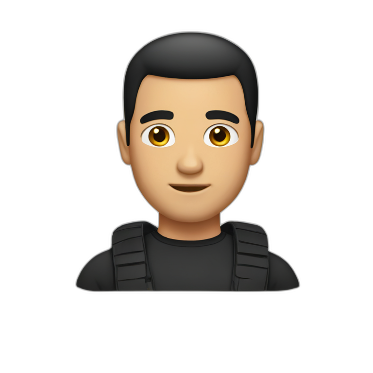 mike bronteroc with black hair and buzz cut emoji