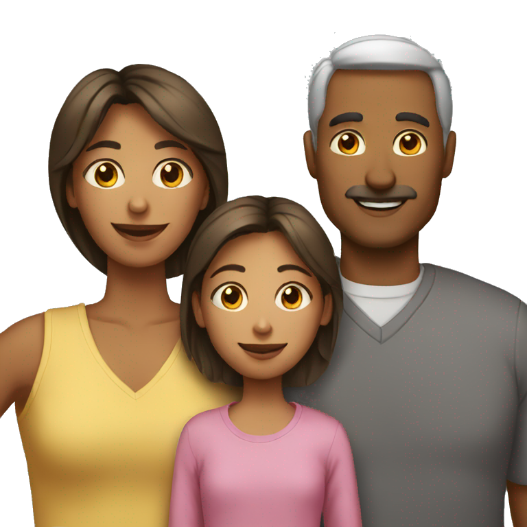 Father daughter and mother  emoji