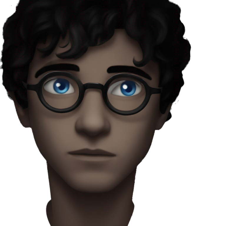 mysterious boy in glasses portrait emoji