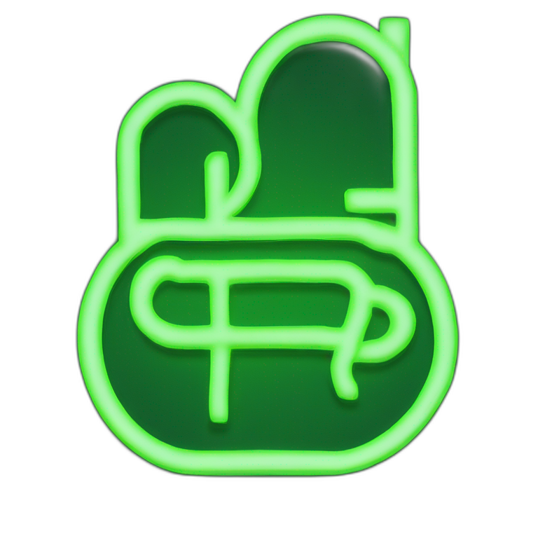 dollar sign, green of #08F9BF with neon glow of #08F9BF on it. Plain, monochromatic solid dark #141414 background. emoji
