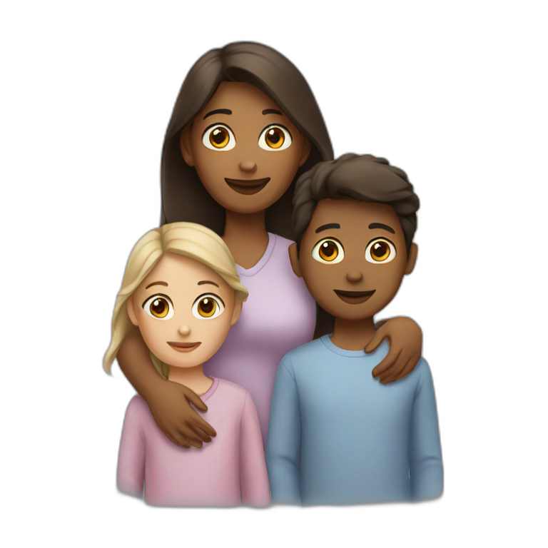 woman with 2 kids emoji