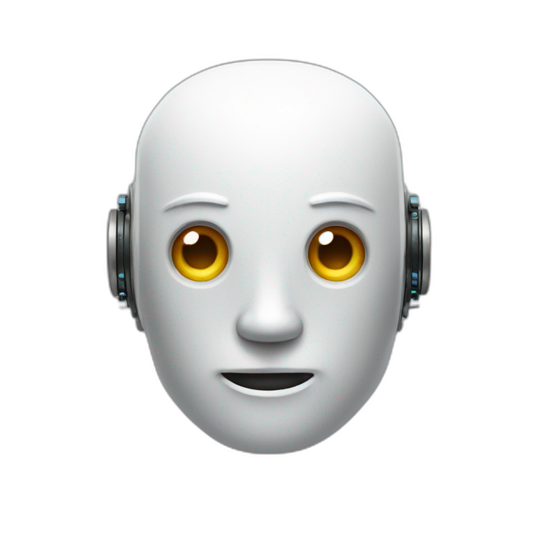 A digital robot emoji