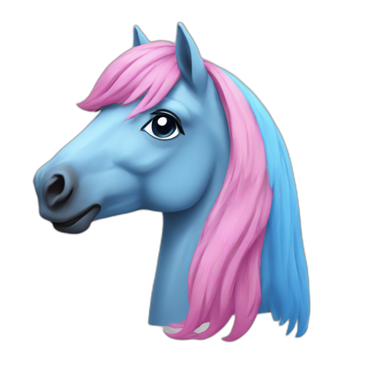 pink-blue-horse emoji