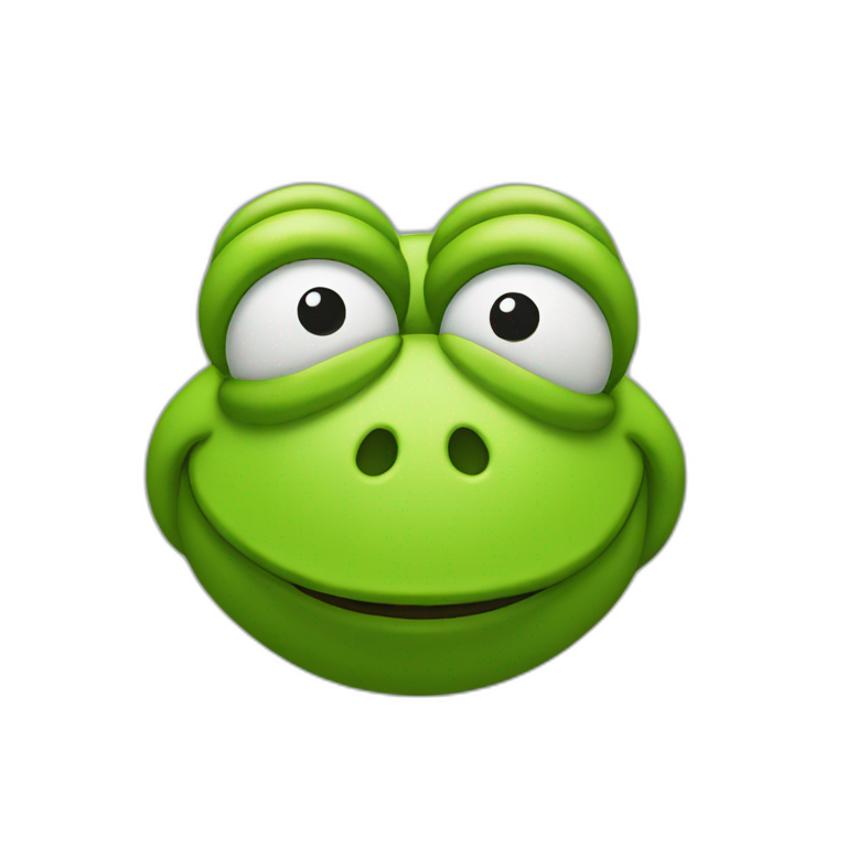 smiley face kermit side eye emoji