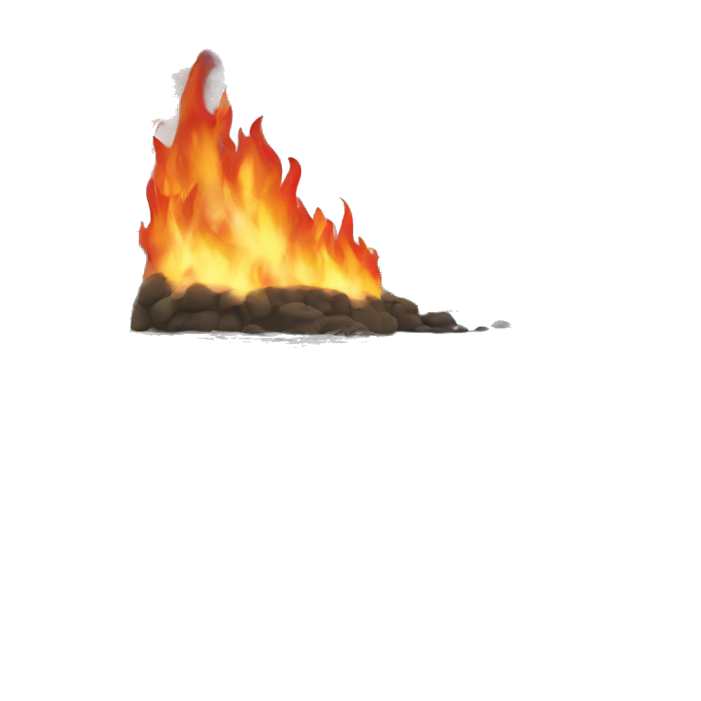 Fire on the beach emoji