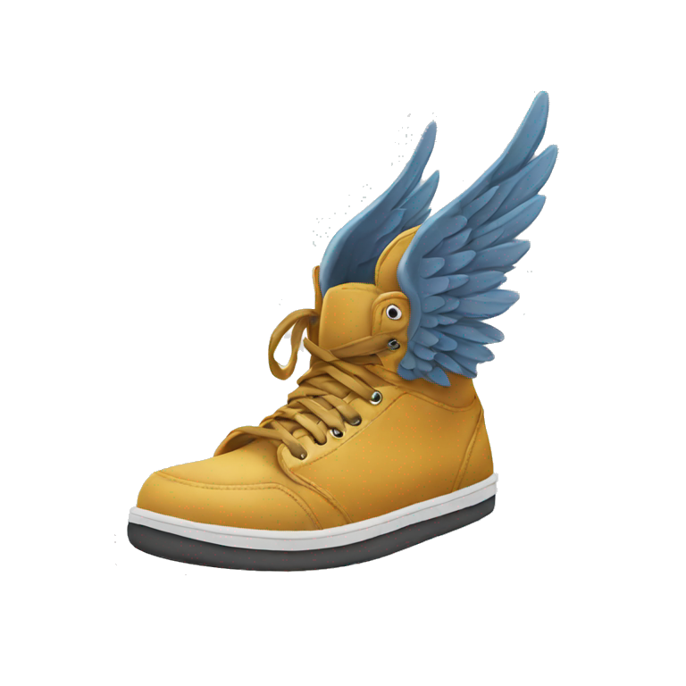 winged shoe emoji