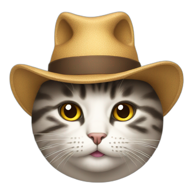 a cat with a hat emoji