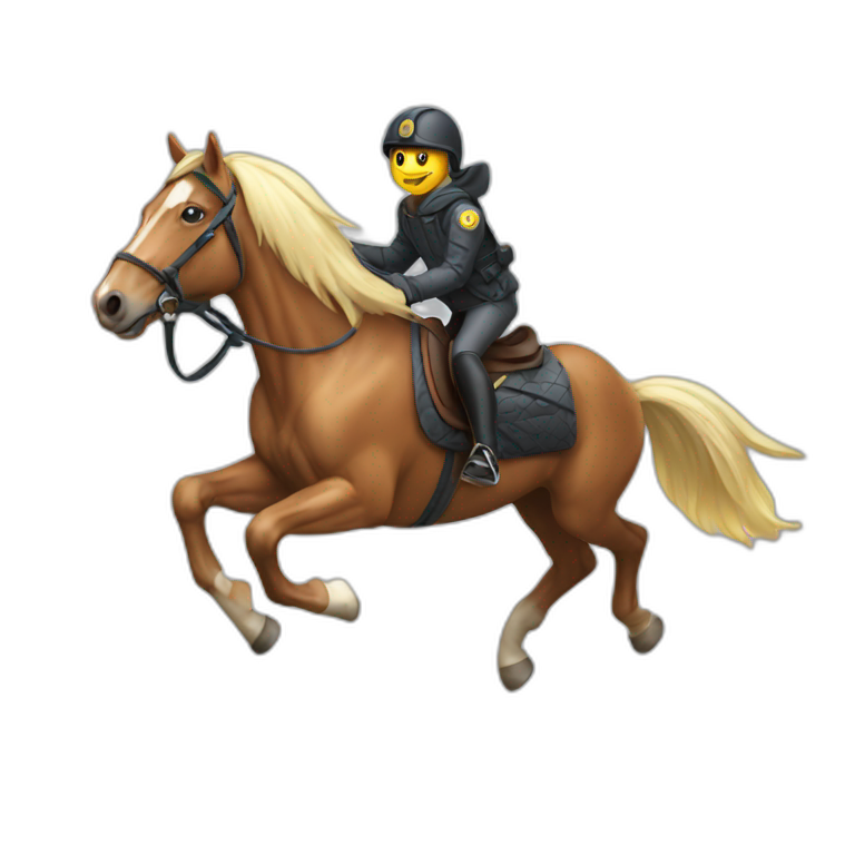 Horse flying laser emoji