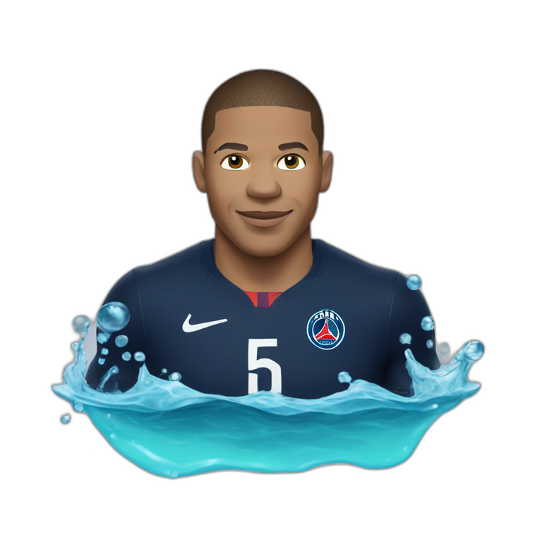 Mbappé in the water emoji