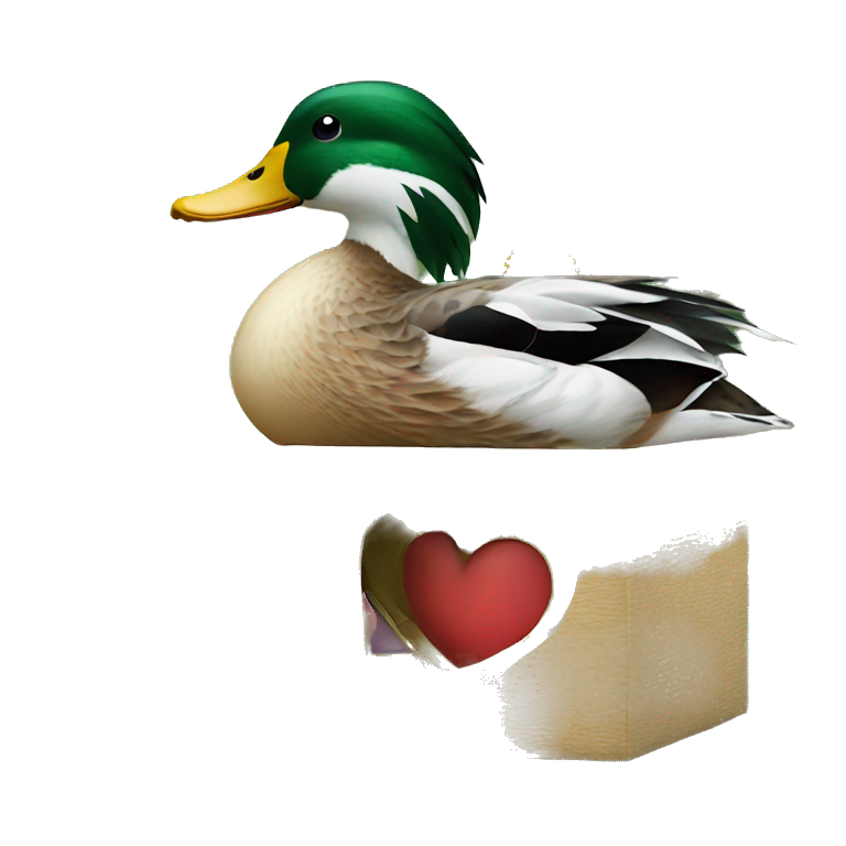 duck in heart locket emoji