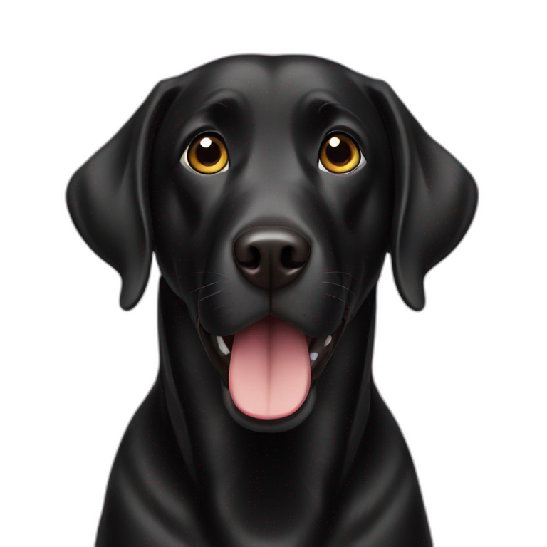 black labrador shocked emoji