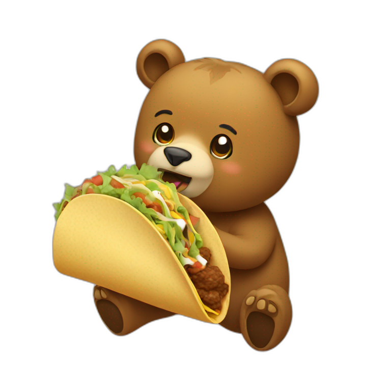 bear eating tacos emoji
