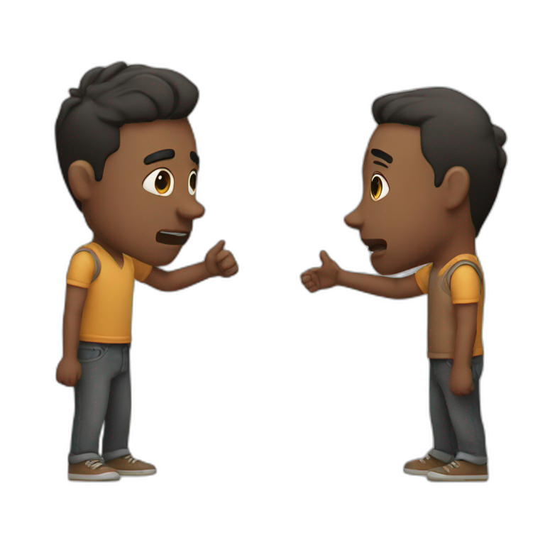 two guys saying no emoji