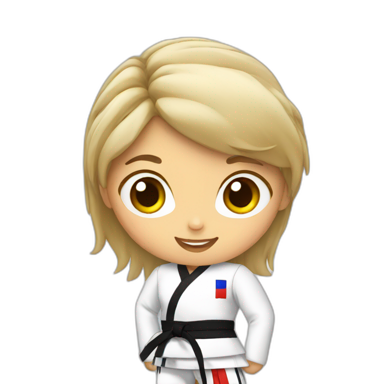 Taekwondo girl emoji