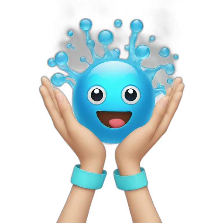 Germs on hands emoji