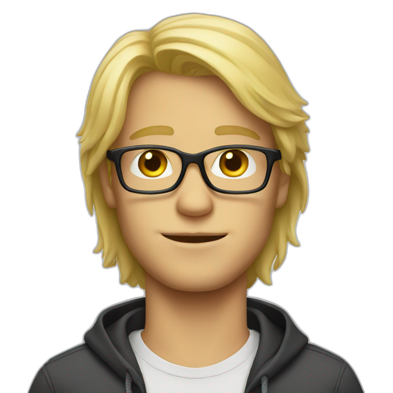 blond guy with glasses emoji
