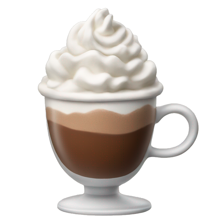 Hot chocolate with whipped cream emoji