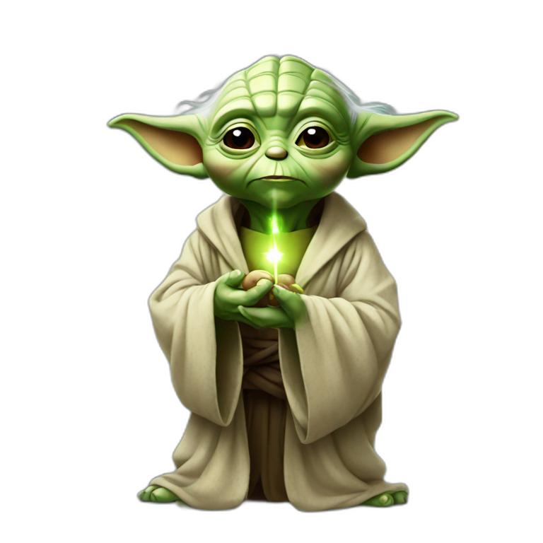 Yoda blowing kisses emoji