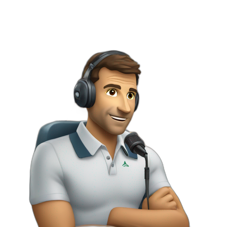 Brazilian coach called Pablo Marçal with a microphone in his hand, inside a helicopter giving orders to the pilot emoji