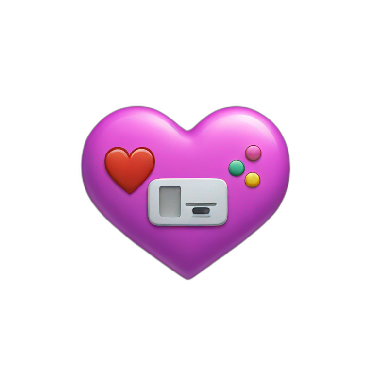 video game heart emoji