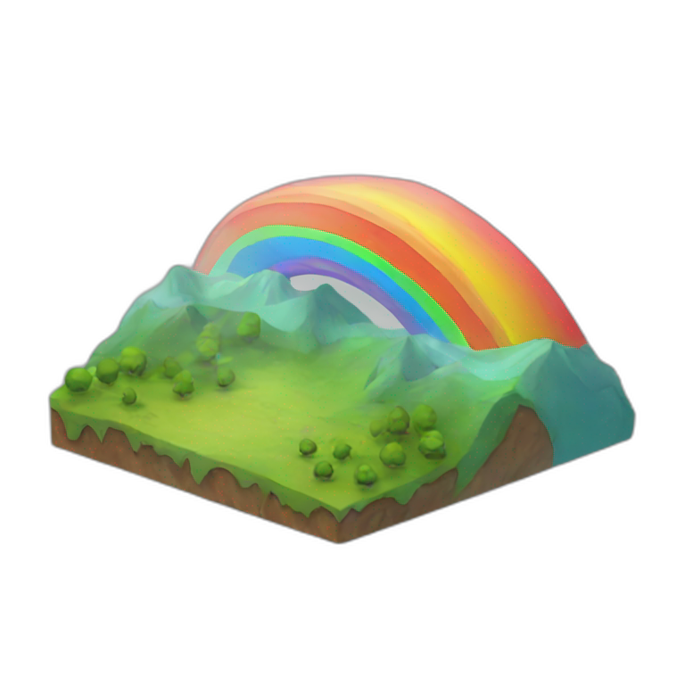 Rainbow hill emoji