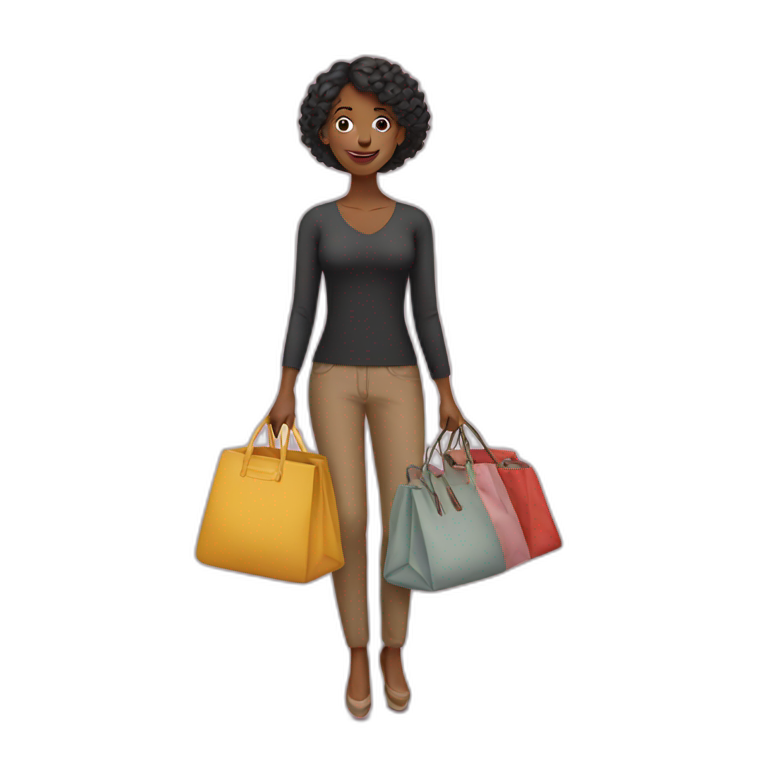 woman with bags emoji