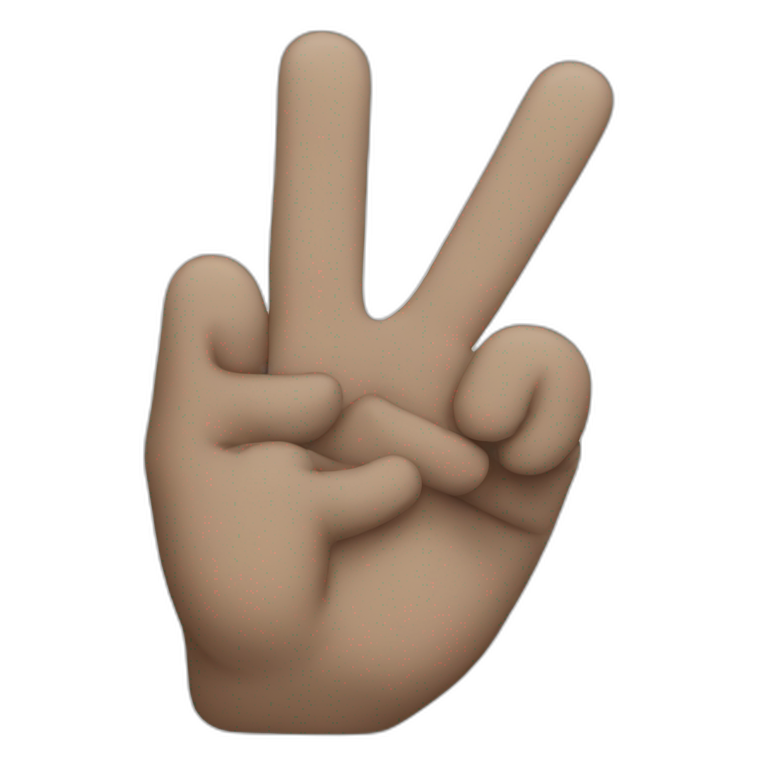 finger peace sign emoji