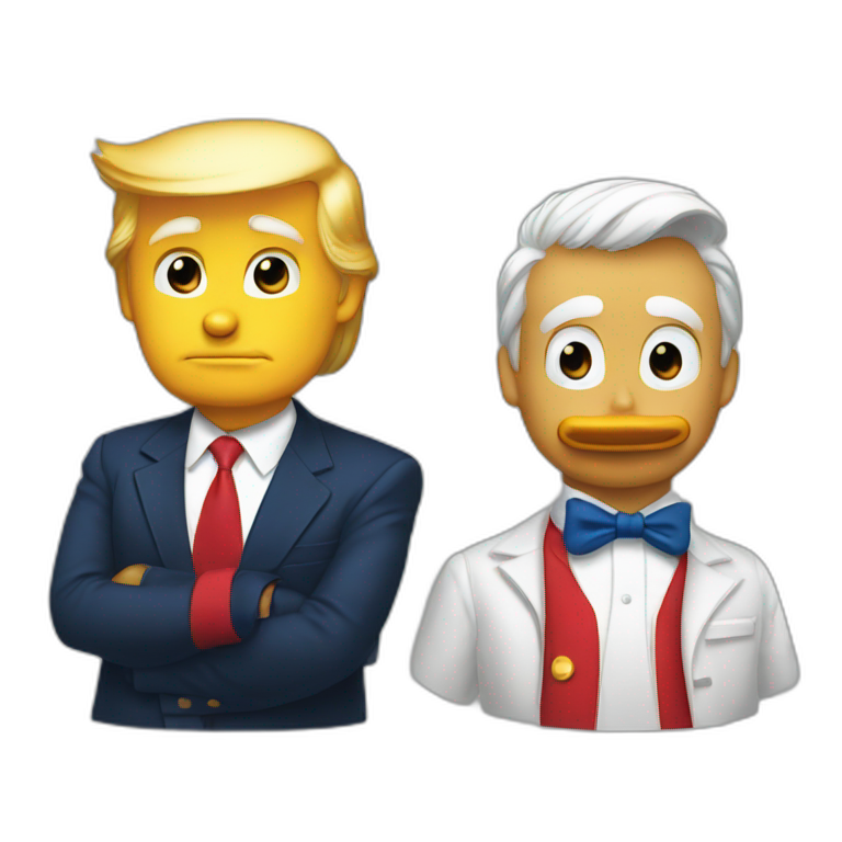 Donald duck and donald trump emoji