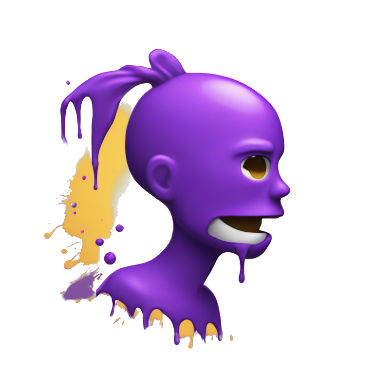 splatter purple not face emoji