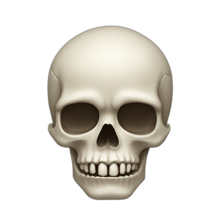 Skull without teeth emoji