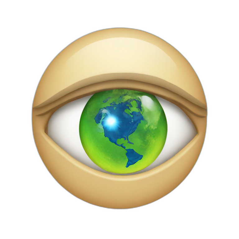 the earth in the eye emoji
