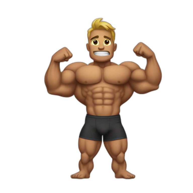 Bodybuilding arms emoji